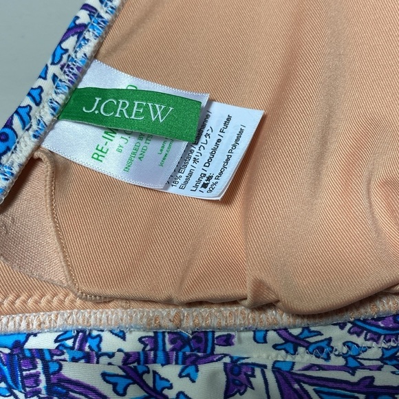 J. Crew, Plunge bikini top in purple paisley, XXL - Picture 4 of 6